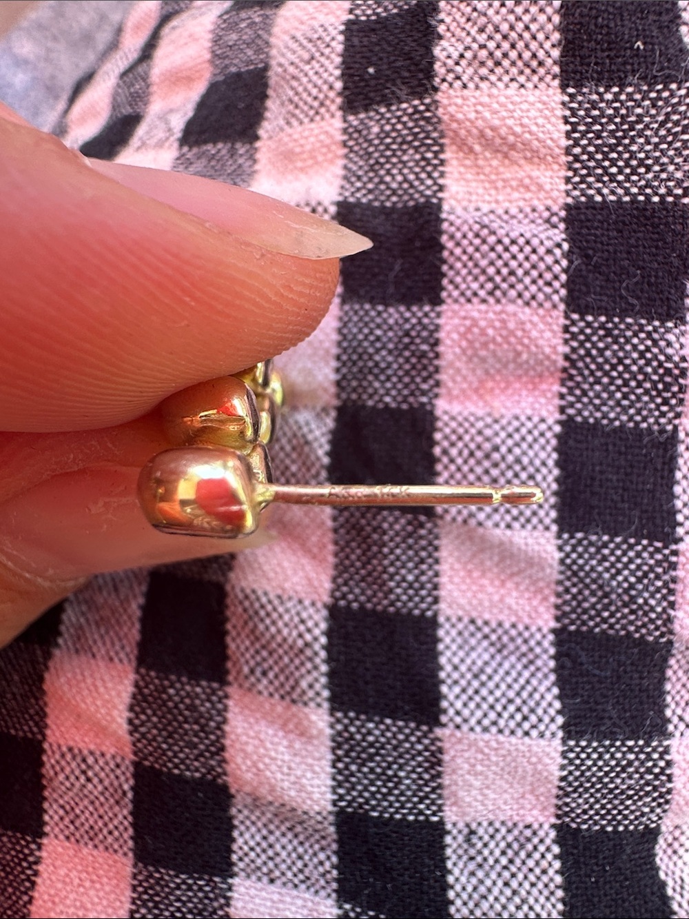 14k Gold Vintage Classic San Marco Macaroni Earrings - Picture 5 of 8